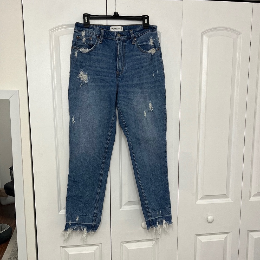 Abercrombie & Fitch High Rise Mom Jeans - W 10 Long